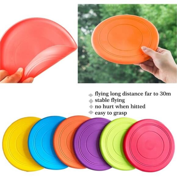 Kids Flying Disc Toy Outdoor Playing Lawn Game Disk Flyer for Kindergarten Soft - Picture 6 of 7